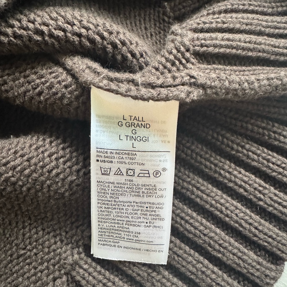 GAP 100% Cotton Oversized Sweater | Size Large Tall - Picture 5 of 5